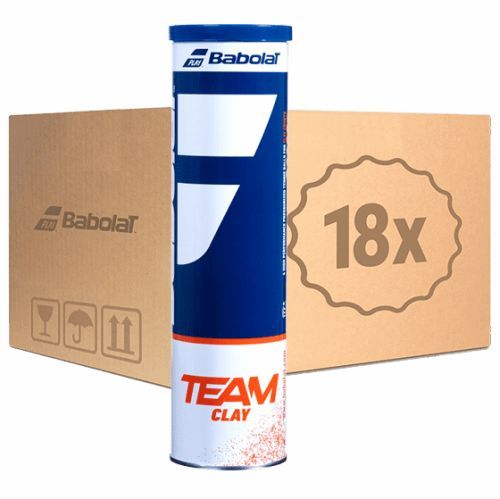 TEAMCX18 Cartone da 18 tubi di palline tennis Babolat Team Clay 