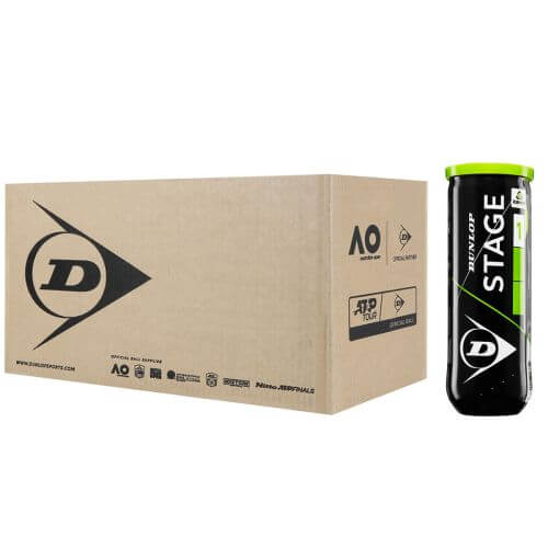 Dunlop Stage 1 Green Balls - Cartone da 24 tubi da 3 palline