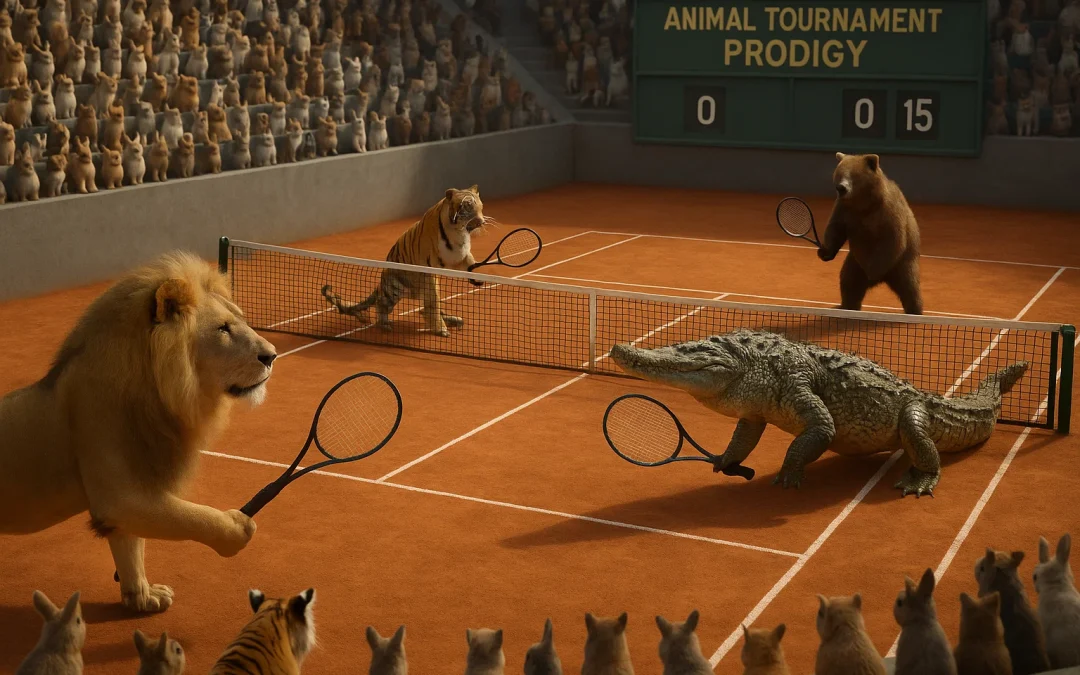 Quando il tennis diventa… primordiale! 🦁🐻🌀